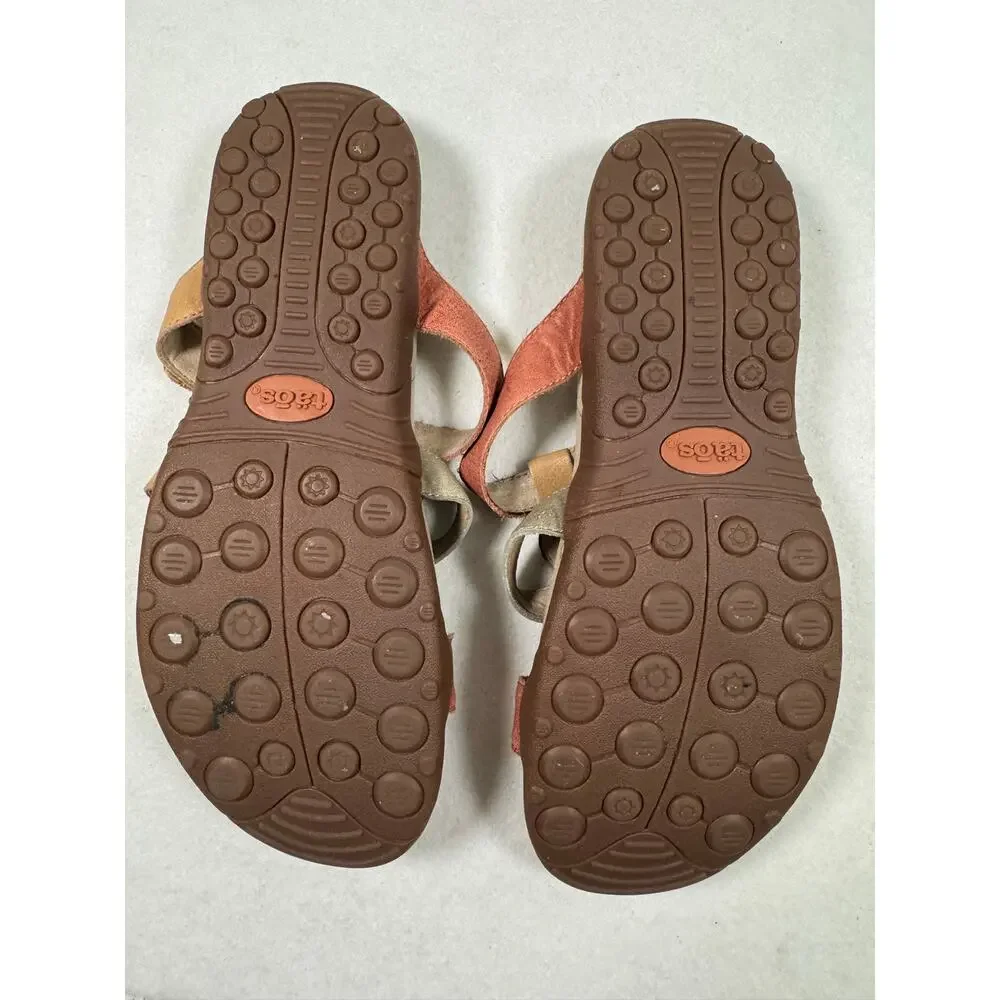 Taos Prize 3 Leather Slide Sandal Harvest Multi Leather Boho Floral Tan 9 40